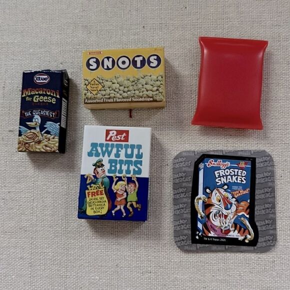 Wacky Packages miniatures set of 4 plus sticker NWOT - Picture 2 of 2